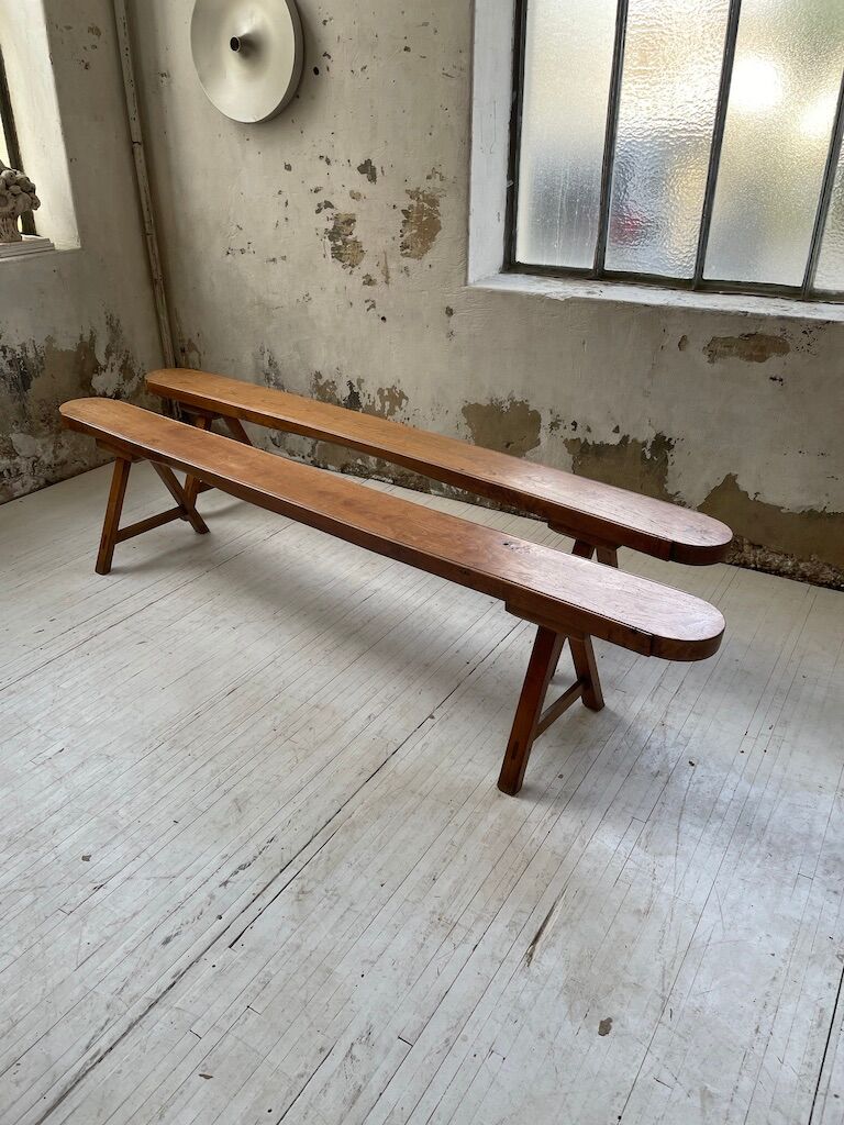 Pair of bench early 1900 oak