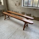 Pair of bench early 1900 oak