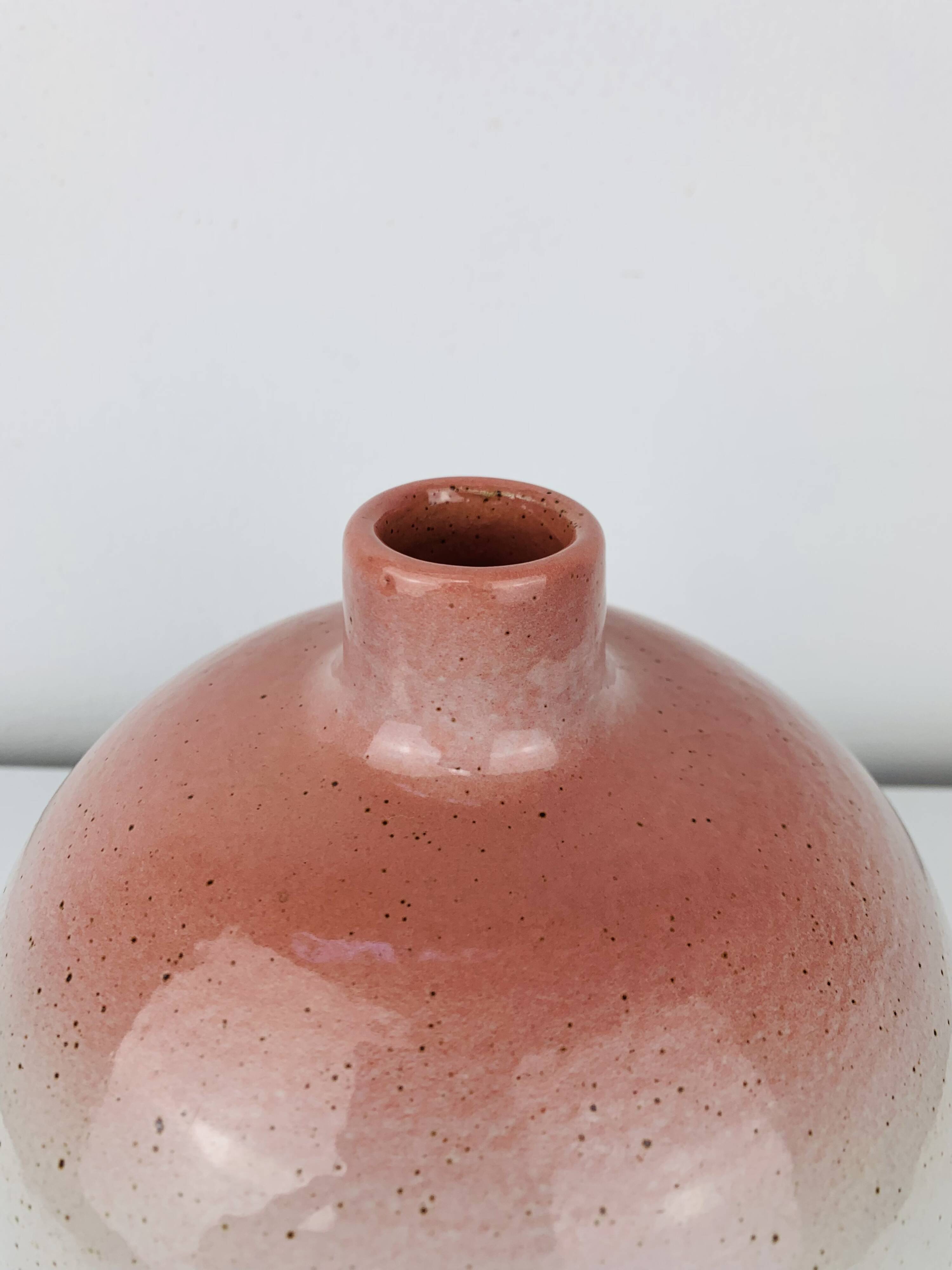 Vintage ceramic ball vase, lamp base