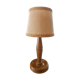 Lampe vintage en bois et abat jour en fines cordes tressées