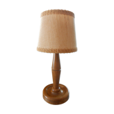 Lamp vintage wooden, and down day in thin braided