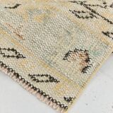 3x9 Beige & Yellow Turkish Vintage Runner Rug, 80x281Cm SK 23538