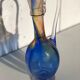 Carafe bleue verre soufflé