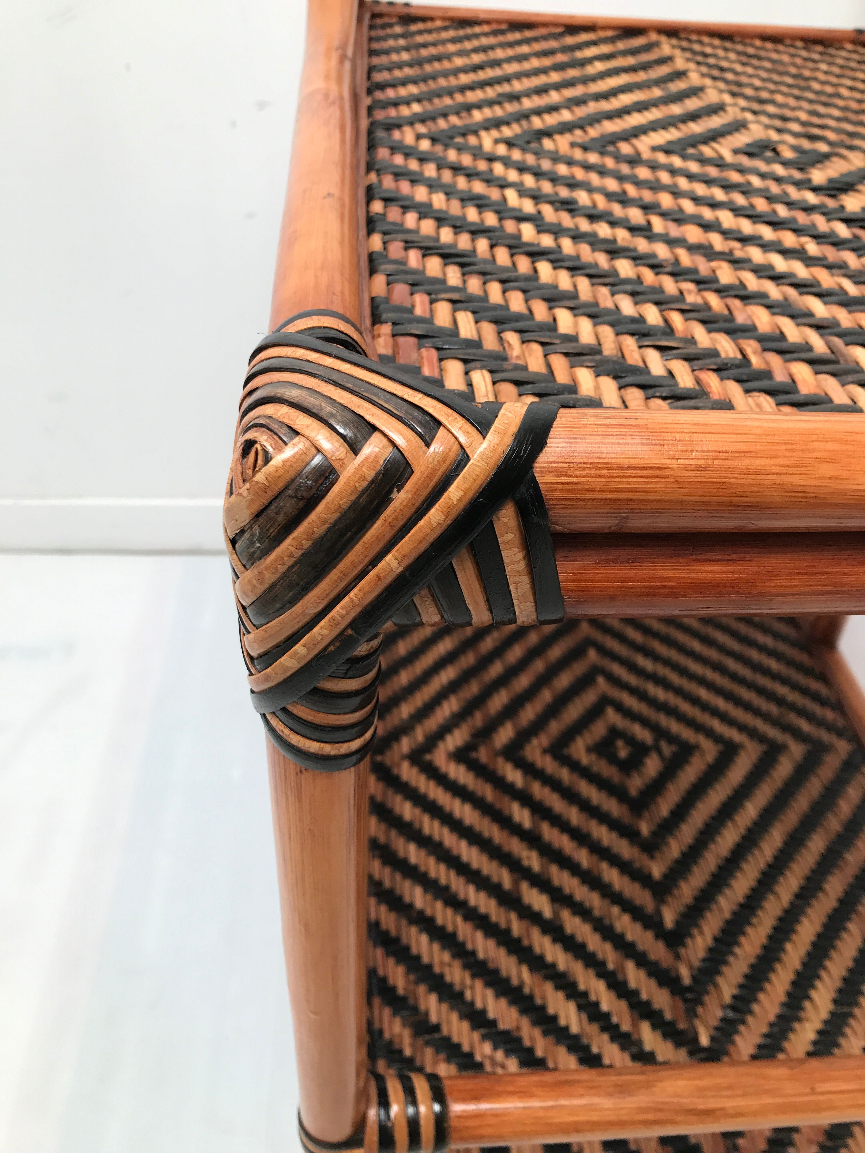 Dessert in rattan bamboo vintage cannage