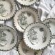 7 earthenware soup plates with butterfly and flower design "Nancy" LG Clairefontaine