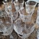 Lot de 12 verres à vin blanc vintage en cristal italien modèle Capri avec boites d'origine