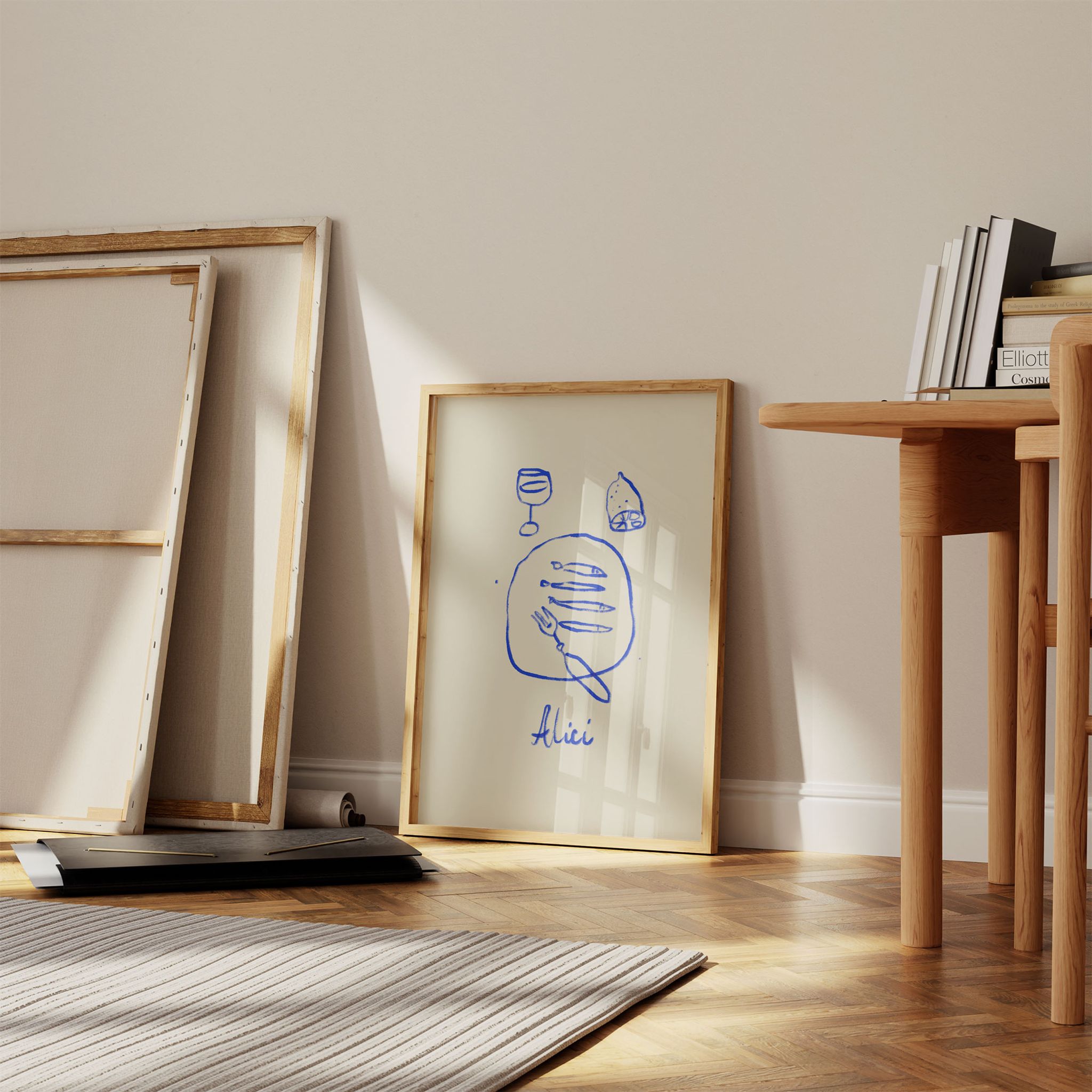 Anchois - Illustration tirage giclée, 50x70cm