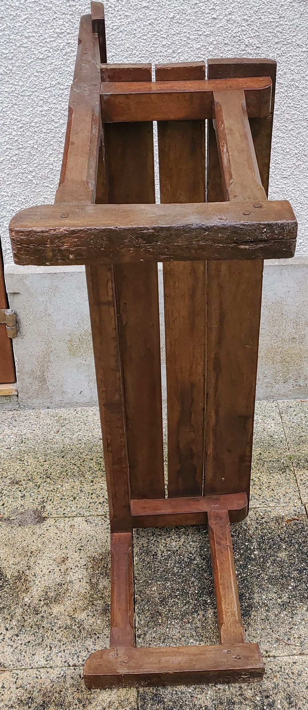 Solid wood school bench