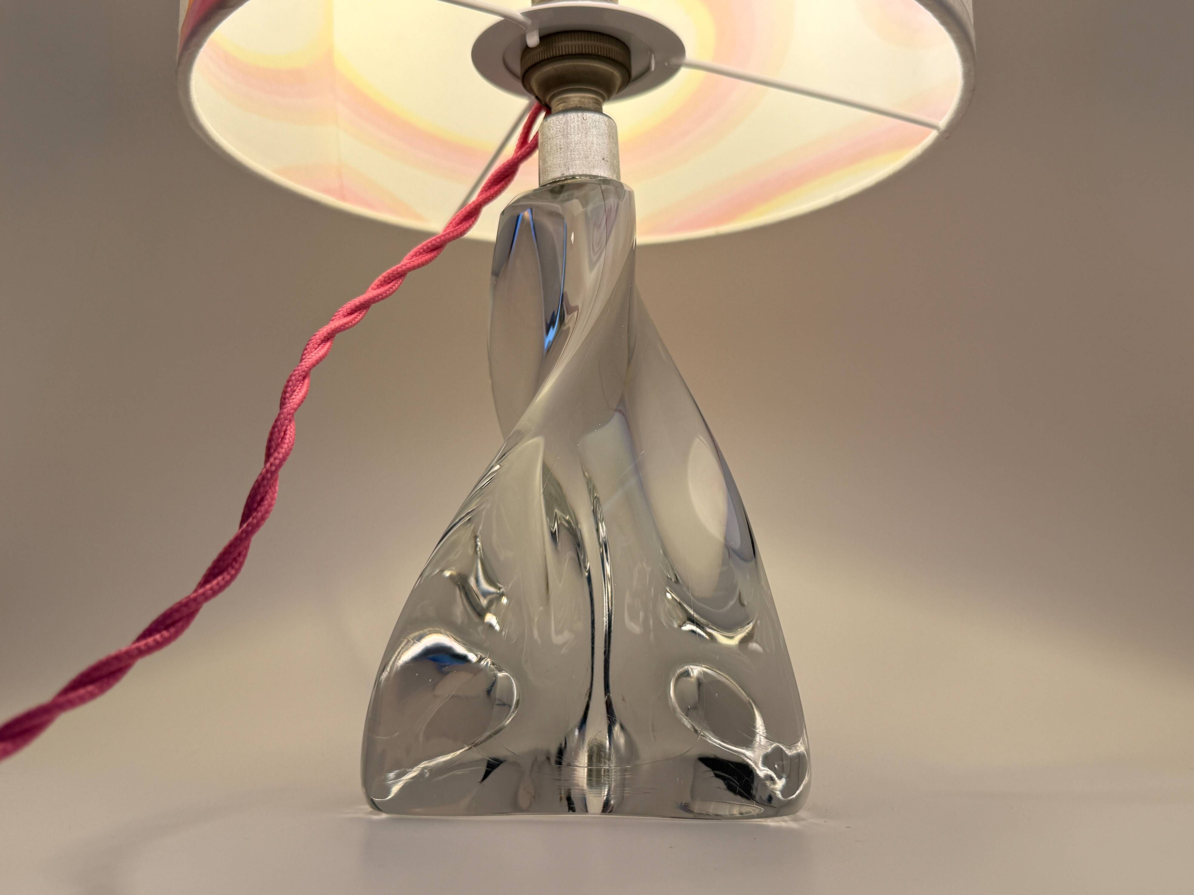 Lamp • Lorraine Crystal • France • 1950 • Custom lampshade