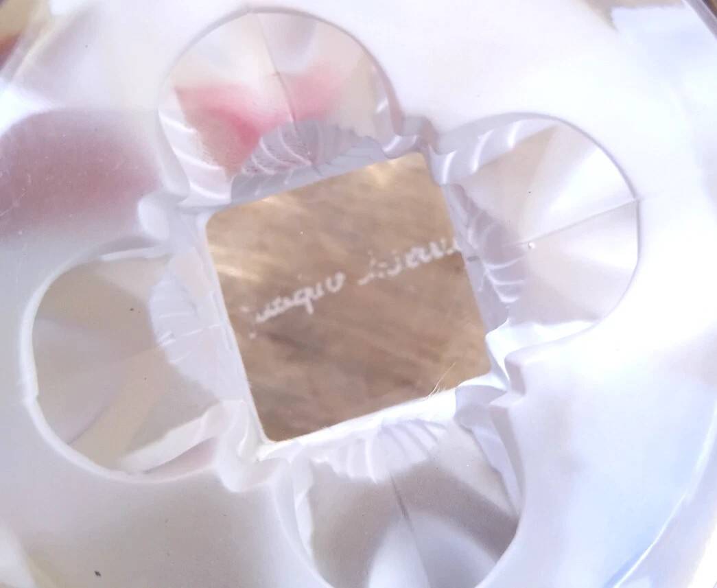 Lalique France - Crystal Bowl Model Nogent Signed
