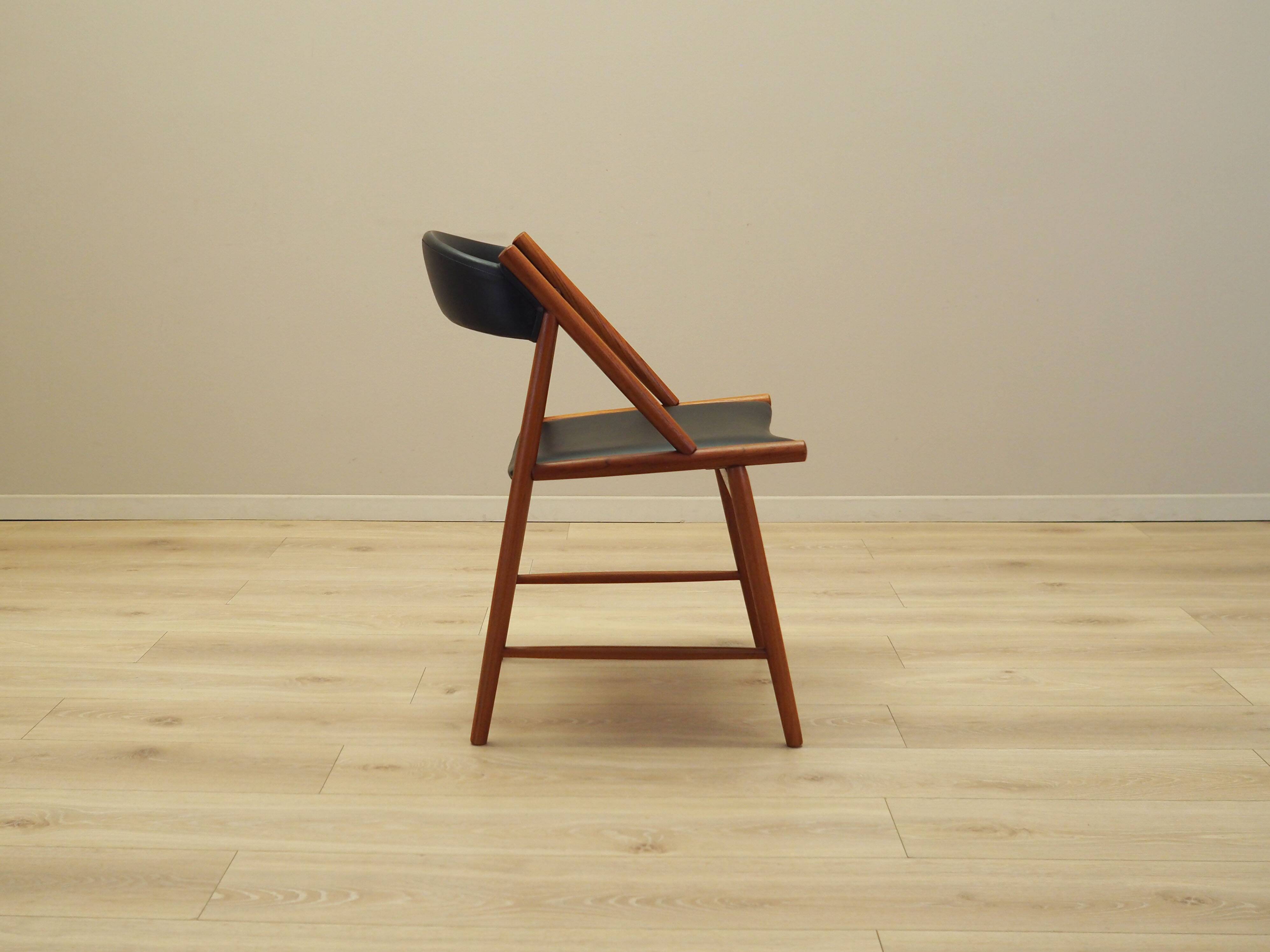 Chaise en teck, design danois, années 1970, production : Danemark