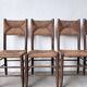 Série de 6 chaises paille et chêne beauche
