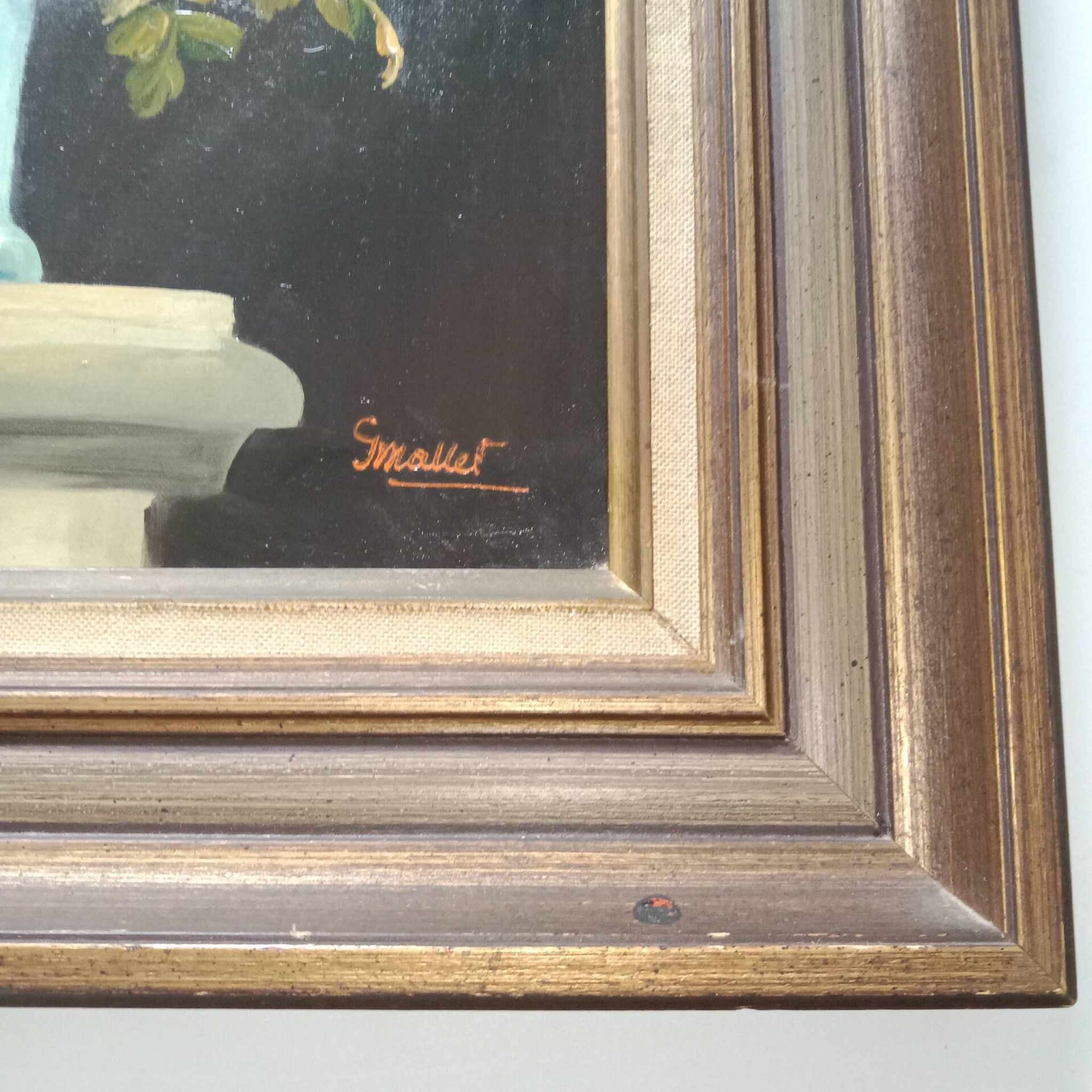 Still Life with Flowers and Fruits signed by Georges Mallet
