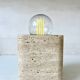 Lampe de chevet en travertin italien vintage