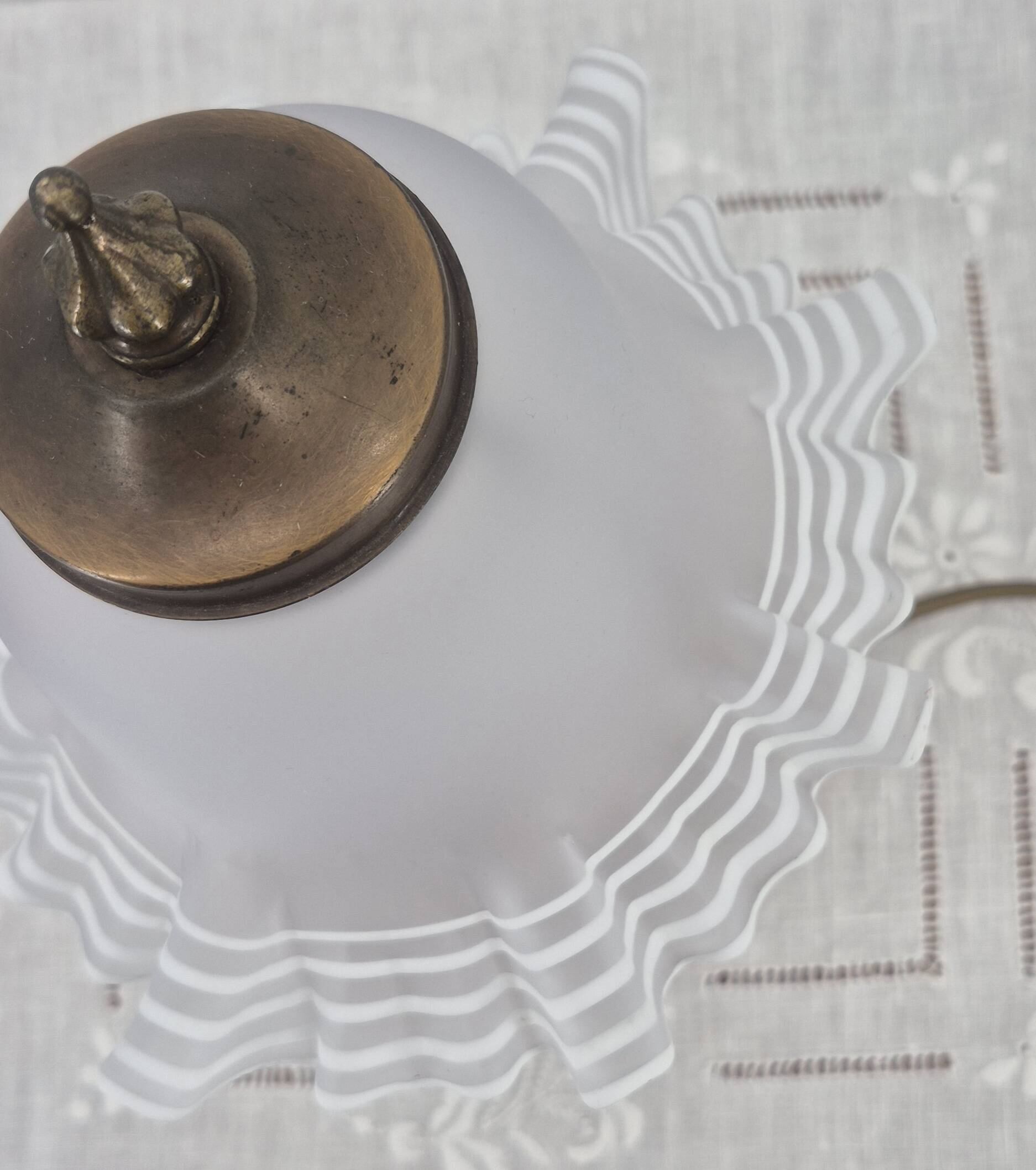 Lampe à poser vintage abat jour tulipe
