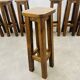 8 solid wood bar stools in brutalist style
