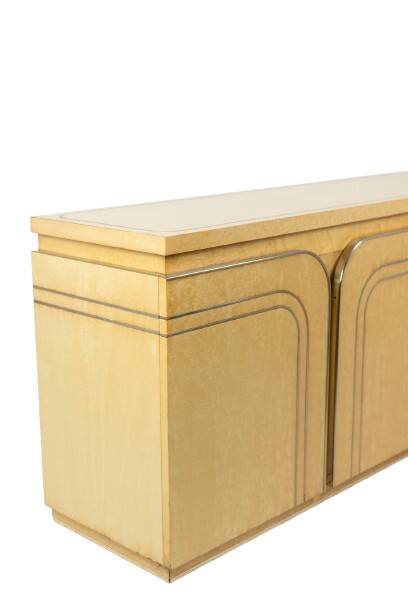 Four-door birch wood enfilade. 1970s.