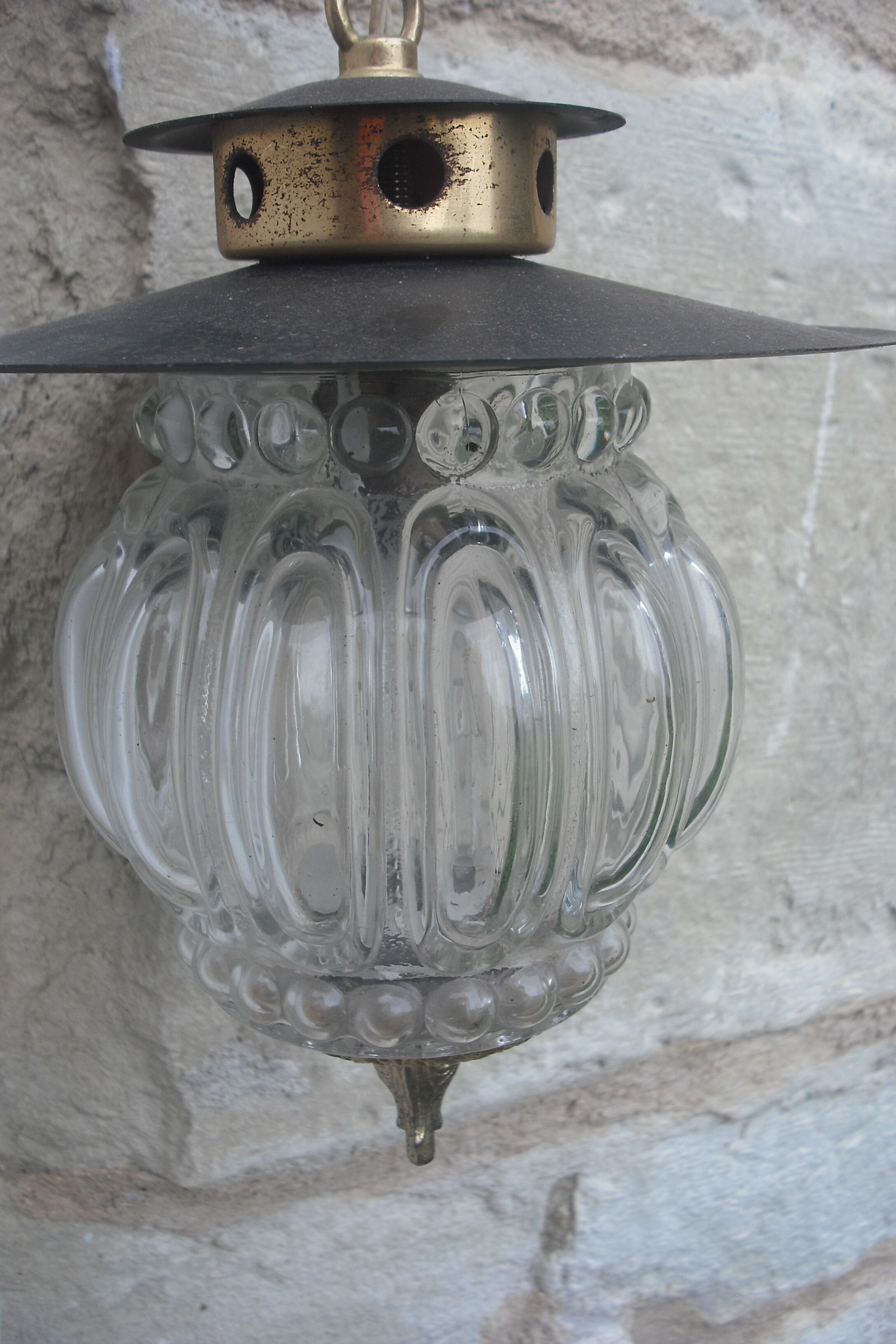 Suspension verre moulé 1930
