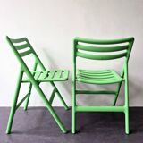Set of 2 green Folding Air Chairs by Jasper Morrison for Magis, Italy 2003/2005