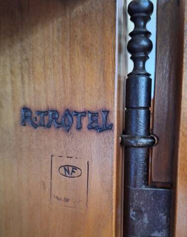 Oak sideboard with 3 doors stamped René Trotel