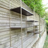 Modular metal string wall shelf