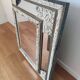 Rare oak mirror with shutters