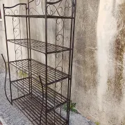 Folding baker's shelf in iron - 5 levels