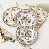 Lot de 4 assiettes creuses anciennes Gustafsberg Asiatic Phaesants