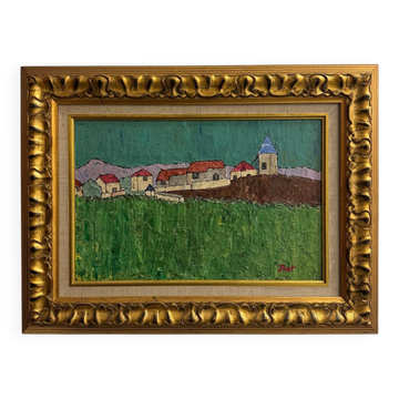 Tableau paysage post impressionniste