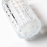 Tall and Solid Clear Crystal Glass Vase / Florence / Italy / 1960s