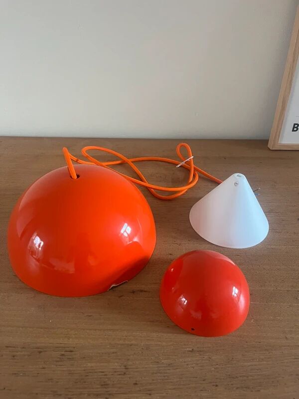 Vintage enamel lamp Louis Poulsen Flowerpot - Verner Panton - VP1