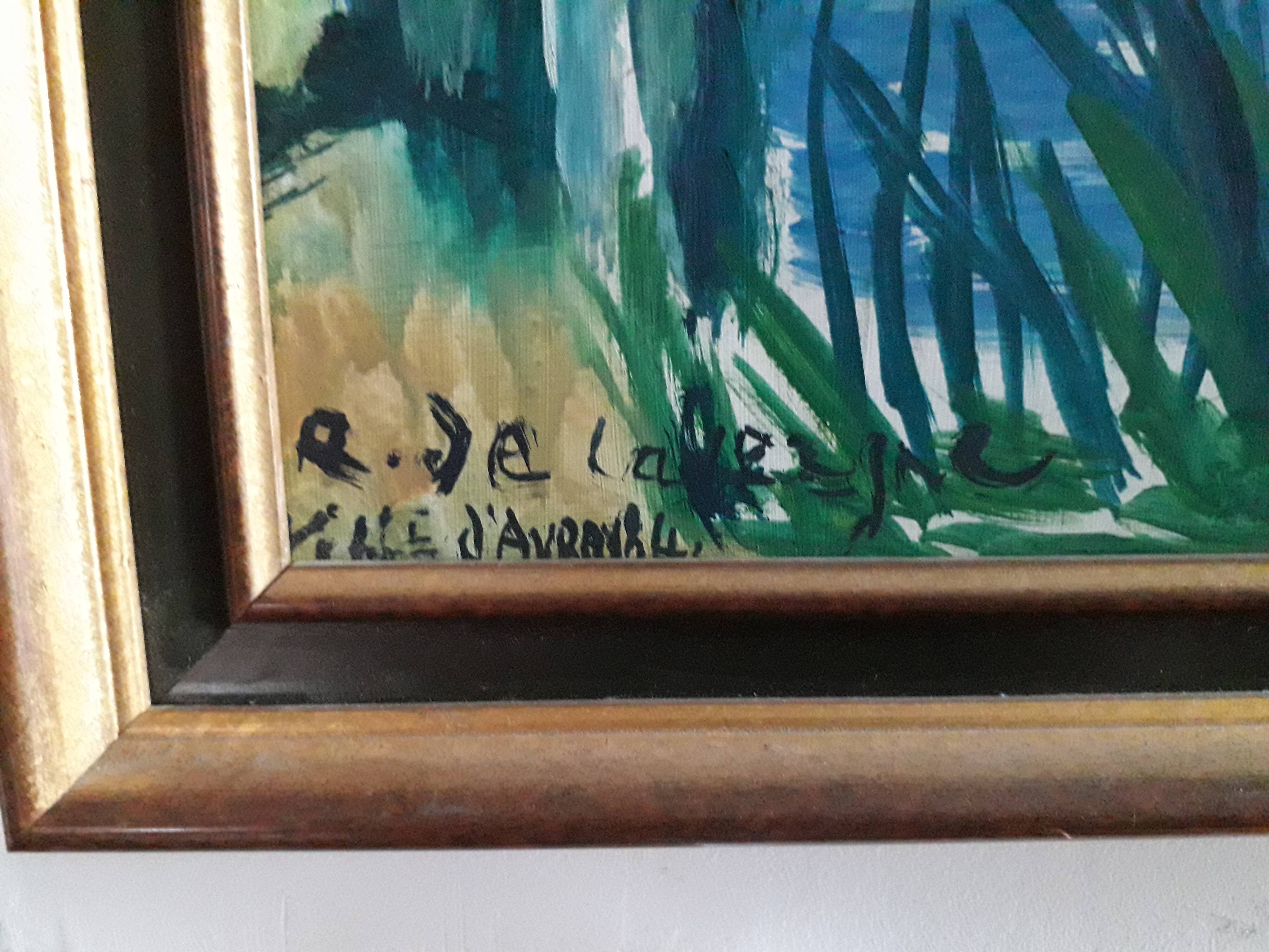 Landscape oil painting of Ville d'Avray