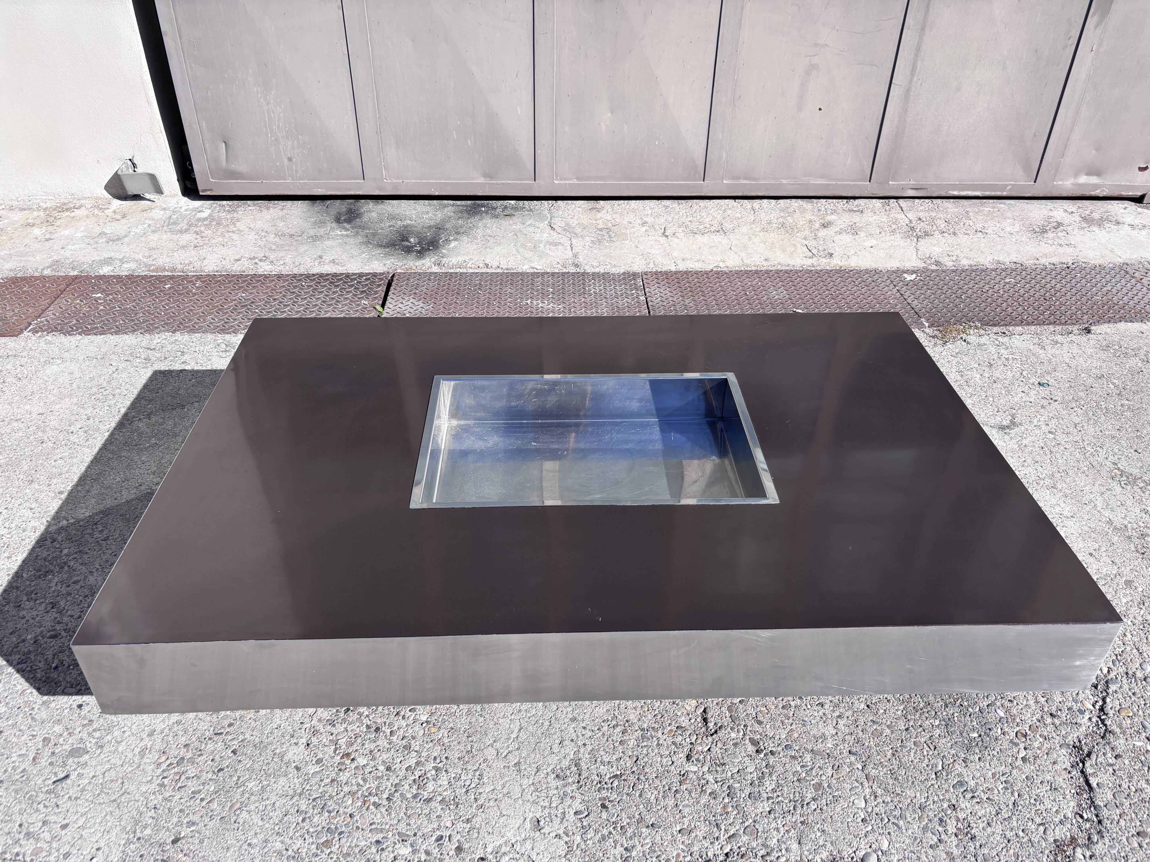 Coffee table in the style of Willy Rizzo Italian Design 1970.