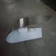 Brushed steel wall light Space Age
