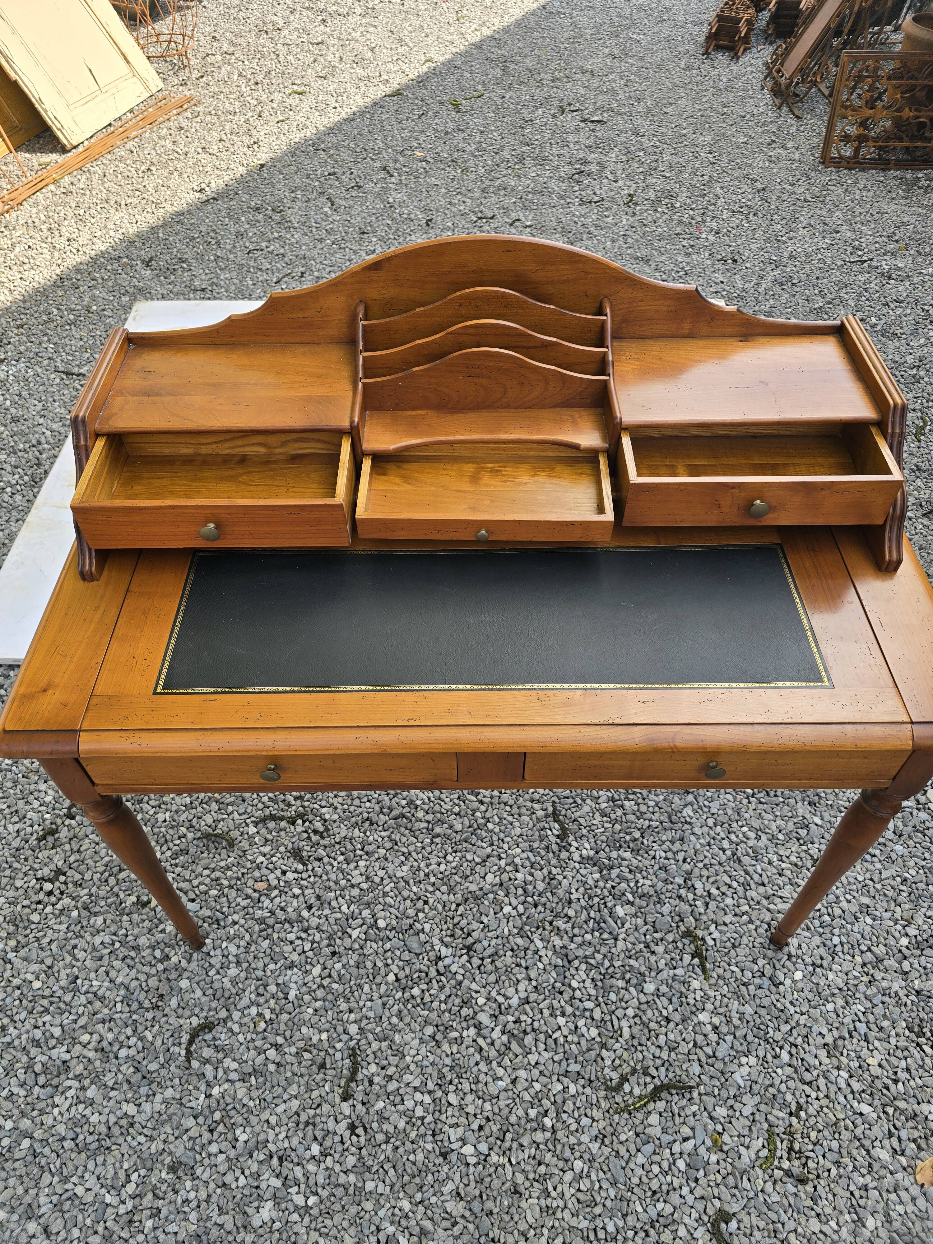 Solid cherry desk with sliding top