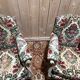 Pair of Louis XV style velvet bergère armchairs