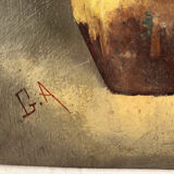 Pair of miniatures, oils on panel, bouquets of flowers