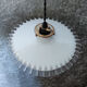 White ceramic rise and fall system with opaline lampshade