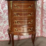Curved Louis XV style chest of drawers with four drawers – 20th century.