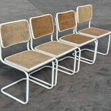 Set of 4 Cesca b32 model chairs in white dining chair