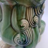 Ceramic Fô dog. Sancai color.