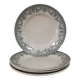 Set of 4 flat plates Terre de Fer Moulin des loups and WILBUR hamages