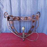 Art Deco wrought iron wall lamp