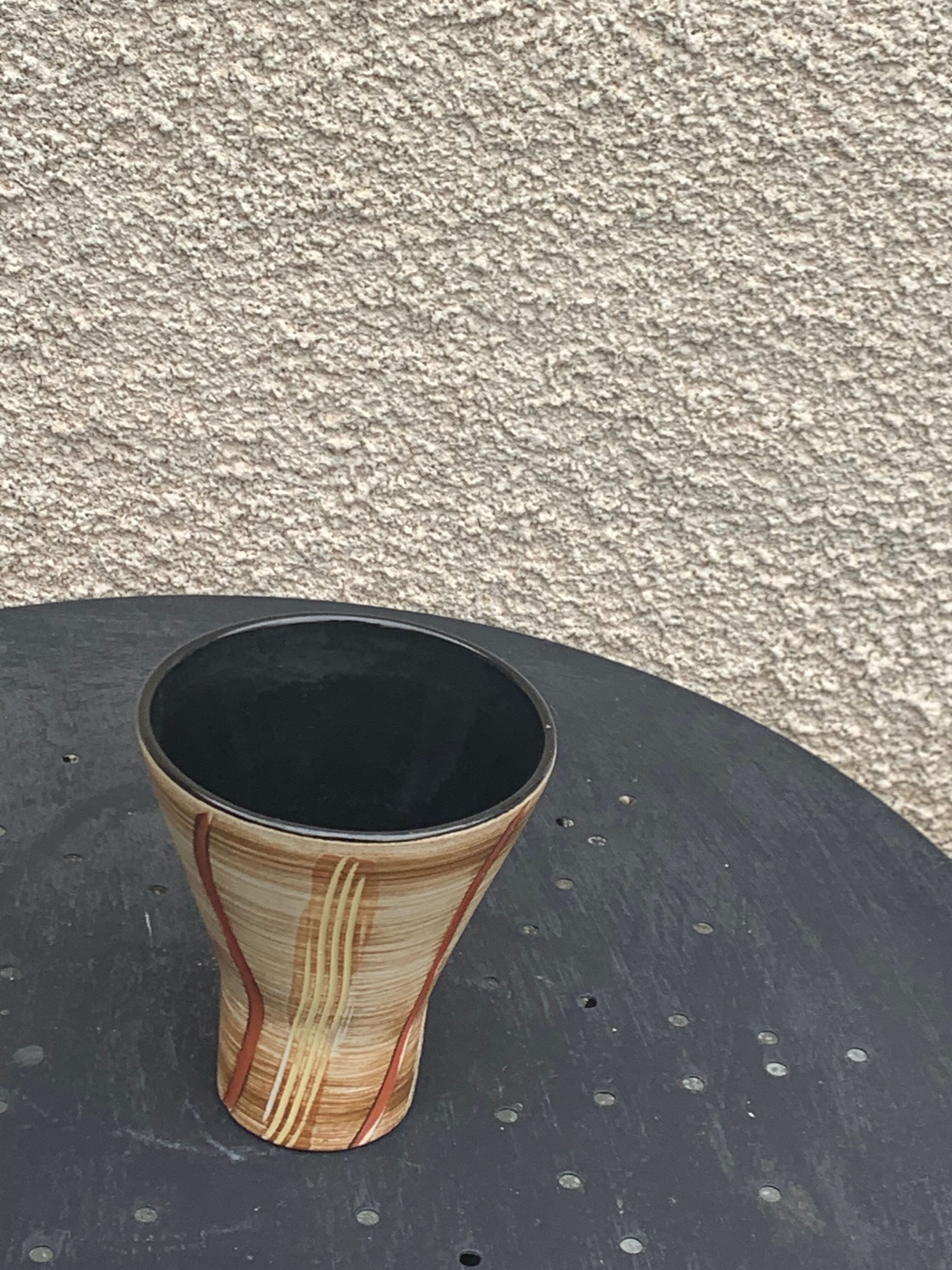 Hohr glazed ceramic vase made in Germany, numbered, design and vintage