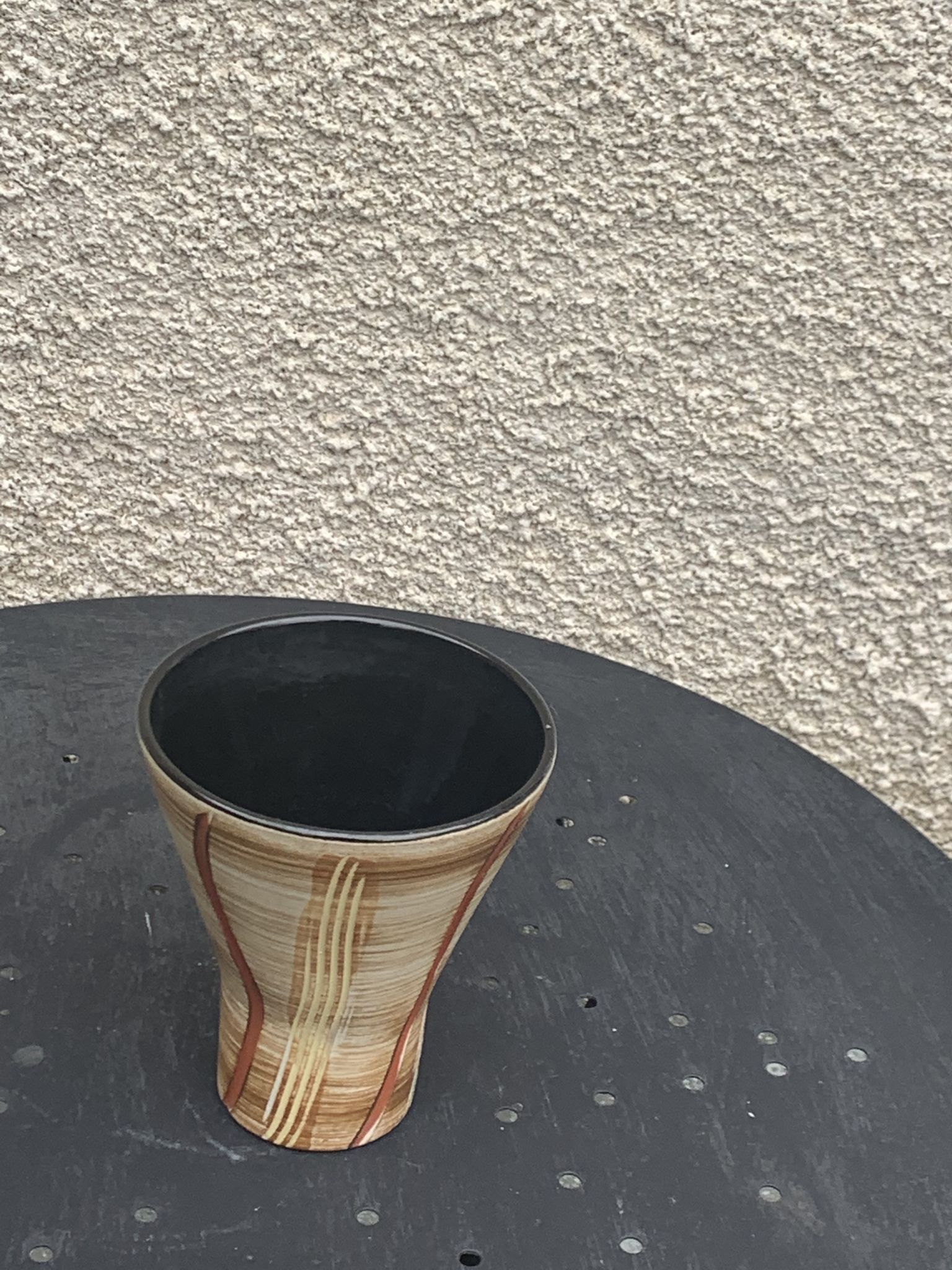 Vase en céramique émaillée hohr made in germany numéroté design et vintage
