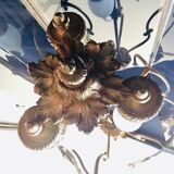 Lantern 3 lights bronze and brass