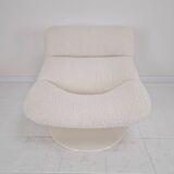 Restored Artifort F518 Lounge Chair by Geoffrey Harcourt in Bouclé Fabric