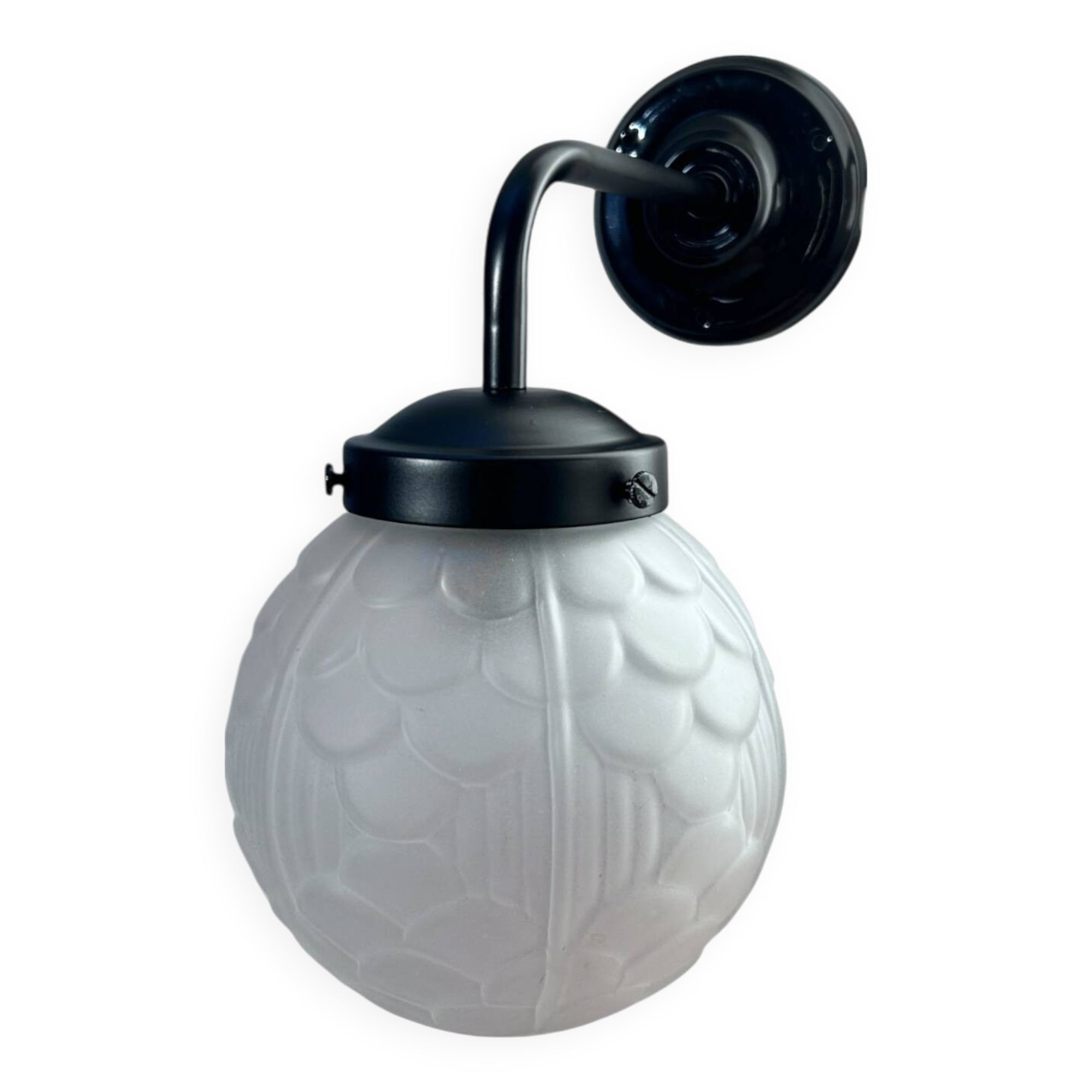 Black art deco wall light