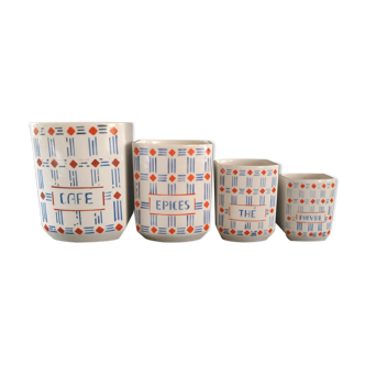 4 vintage spice jar