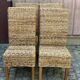 4 chaises de salle à manger en jonc de mer abaca ou bananier